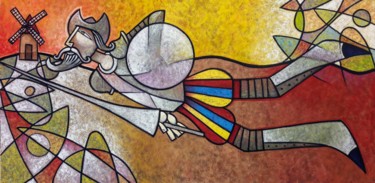 "D. Quixote" başlıklı Tablo D. Esteves tarafından, Orijinal sanat, Petrol