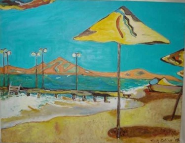 Painting titled "BODRUM/AKYARLAR" by Minu  (Tijen   Çetiner), Original Artwork, Oil