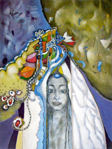 Painting titled "Fairy" by Detelina Zdravkova, Original Artwork, Oil