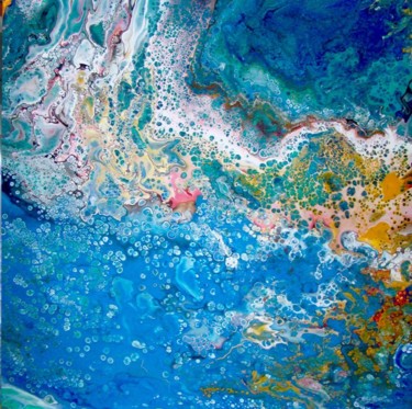 Ζωγραφική με τίτλο "Russalka sea" από Detelina Zdravkova, Αυθεντικά έργα τέχνης, Ακρυλικό Τοποθετήθηκε στο Ξύλινο φορείο σκε…