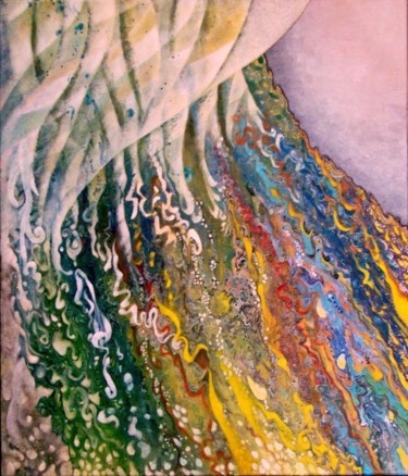 Картина под названием "Colorful rhapsody" - Detelina Zdravkova, Подлинное произведение искусства, Акрил