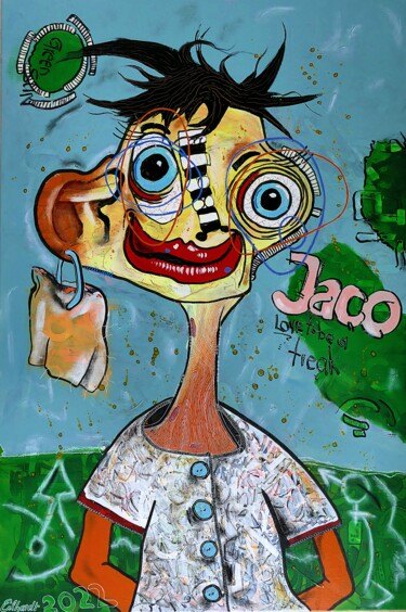 Painting titled "JACO-love, to be a…" by Detlev Eilhardt, Original Artwork, Acrylic