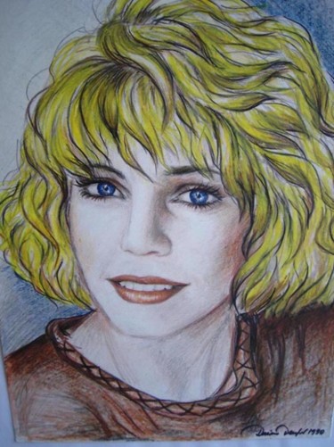 Malerei mit dem Titel "Blondes Lächeln" von Daciana Lucia Deufel, Original-Kunstwerk, Öl