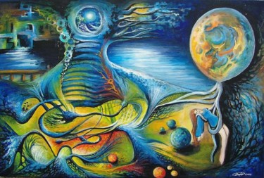 Malerei mit dem Titel "Der Traum" von Daciana Lucia Deufel, Original-Kunstwerk, Öl