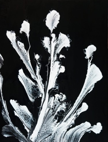 Painting titled "Bouquet blanc (Séri…" by R Devarrewaere, Original Artwork, Acrylic
