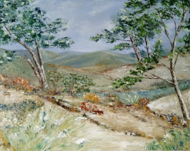 Painting titled "Paysage Cordais" by R Devarrewaere, Original Artwork, Oil