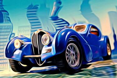 Artes digitais intitulada "Bugatti Type 57 - b…" por Deverviers, Obras de arte originais, Pintura digital