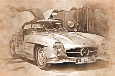 Photography titled "VINTAGE - AUTOMOBIL…" by Deverviers, Original Artwork, Manipulated Photography