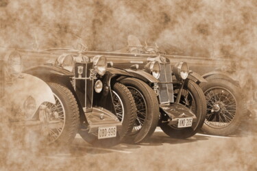 Photographie intitulée "Vintage - Automobil…" par Deverviers, Œuvre d'art originale, Photographie manipulée