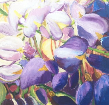Картина под названием "Blooming Purple" - Devica, Подлинное произведение искусства, Акрил