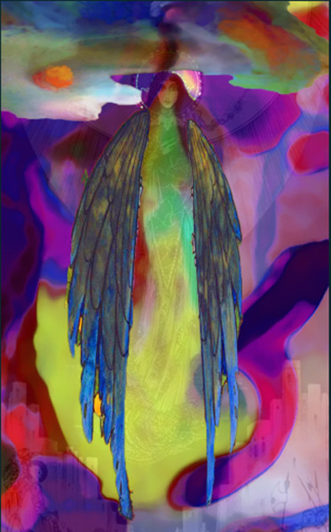 Digital Arts titled "The Oracle" by Devorah Rosen, Original Artwork, Digital Painting