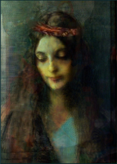 Digital Arts titled "The Wistful Eye and…" by Devorah Rosen, Original Artwork, Digital Painting