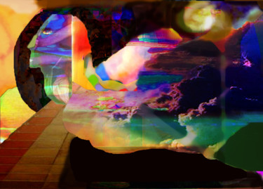 Digitale Kunst getiteld "Sacred Silence and…" door Devorah Rosen, Origineel Kunstwerk, Digitaal Schilderwerk
