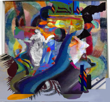 Digital Arts titled "Lyres Burning and I…" by Devorah Rosen, Original Artwork, Digital Painting
