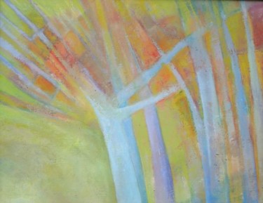 Peinture intitulée "arbres" par Devy, Œuvre d'art originale, Huile