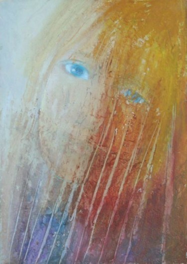 Peinture intitulée "fille" par Devy, Œuvre d'art originale, Huile