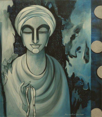 Painting titled "Spiritual Harmony" by Dewashish Das, Original Artwork