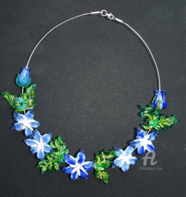 Design titled "Flowers necklace st…" by Rasa Cepele, Original Artwork, Jewelry