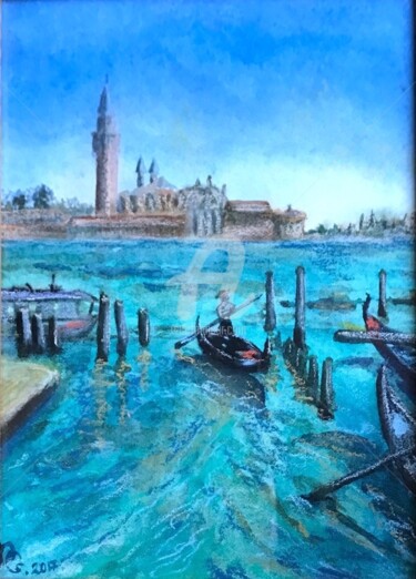 Картина под названием "Итальянский пейзаж 4" - Dganna, Подлинное произведение искусства, Акварель