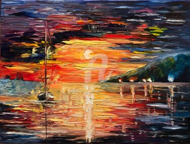 Malarstwo zatytułowany „Морской пейзаж” autorstwa Dganna, Oryginalna praca, Olej