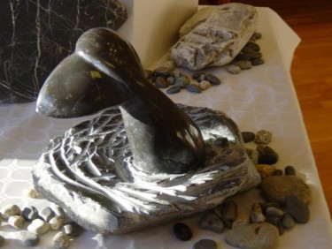 Sculpture intitulée "Queue de baleine" par Dgiro, Œuvre d'art originale