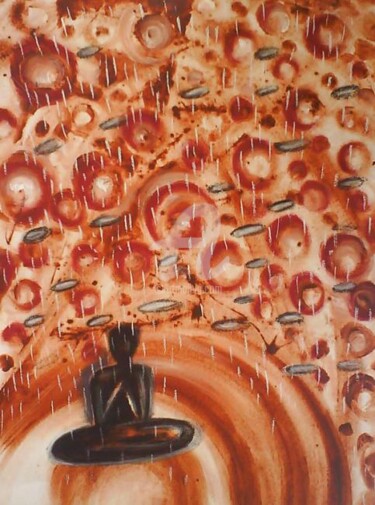 Painting titled "after rain" by Dhanaraj Keezhara, Original Artwork