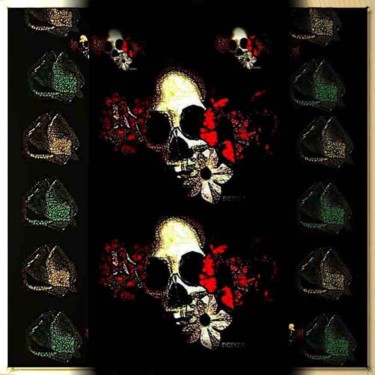 Arts numériques intitulée "roses and skulls" par Pepita Selles, Œuvre d'art originale, Autre
