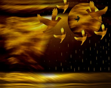 Digital Arts titled "Peace Doves In The…" by Pepita Selles, Original Artwork, Other