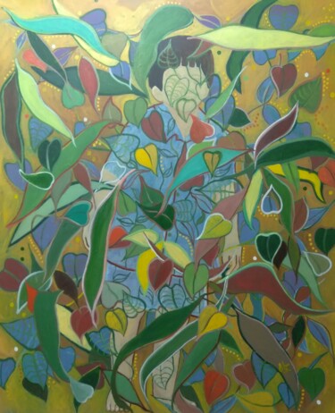 Painting titled "I Am Nature" by Dharshana Bajaj, Original Artwork, Oil