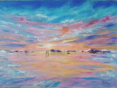 Painting titled "Sunset" by Dharsha Samarasinha, Original Artwork, Acrylic