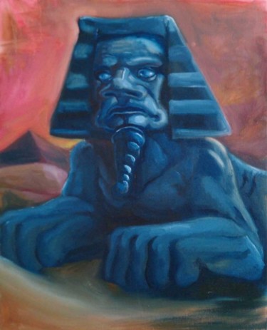 Painting titled "sphinx" by Dhaveed Woody, Original Artwork, Oil