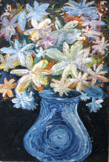 Pittura intitolato "Flower vase" da Dhiraj Choudhary, Opera d'arte originale, Acrilico