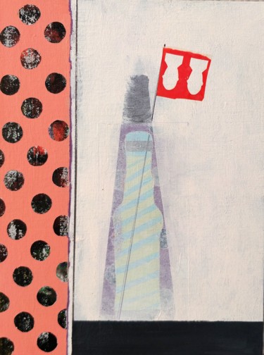 Painting titled "All bottled up." by Dhrupad Das, Original Artwork, Acrylic Mounted on Cardboard