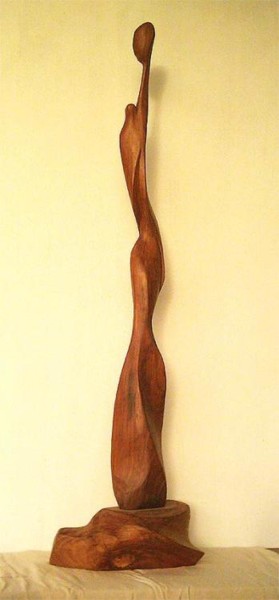 Sculpture titled "Lulling" by Dhyaneswar Dausoa, Original Artwork, Wood