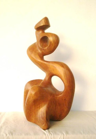 Sculpture titled "Tidal" by Dhyaneswar Dausoa, Original Artwork, Wood