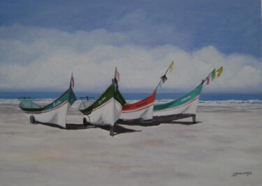 Pintura intitulada "Canoas" por Di Magalhães, Obras de arte originais