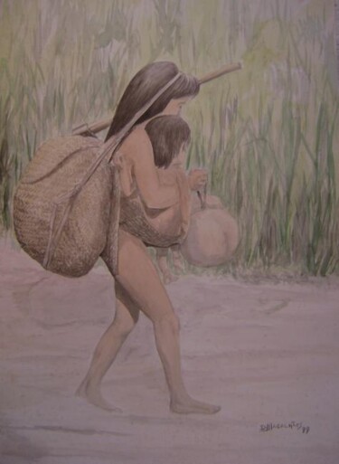 Pintura intitulada "Mãe" por Di Magalhães, Obras de arte originais