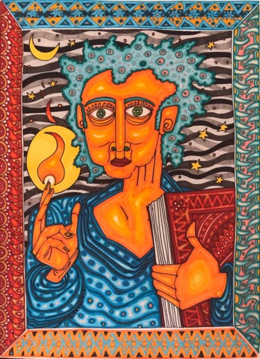 Schilderij getiteld "“Mural”" door Diako Art, Origineel Kunstwerk, Marker