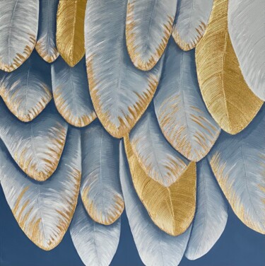 "Phoenix Feathers" başlıklı Tablo Diana Alferova tarafından, Orijinal sanat, Akrilik Ahşap Sedye çerçevesi üzerine monte edi…