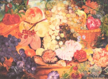 Painting titled "Natura viva" by Diana Carnevale, Original Artwork