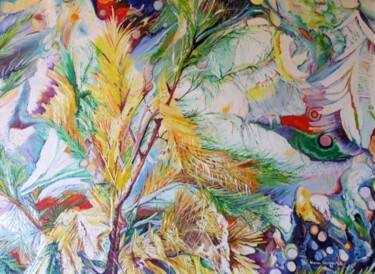 Painting titled "Perle fra le spighe" by Diana Carnevale, Original Artwork