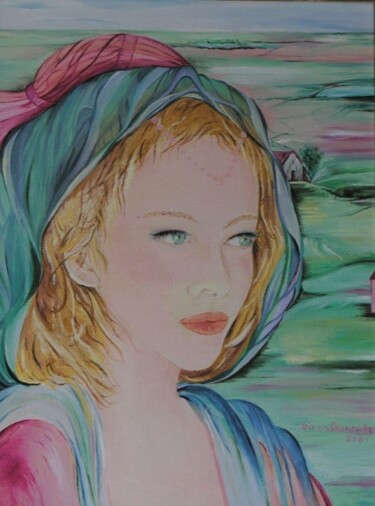Painting titled "Madonna fiorentina" by Diana Carnevale, Original Artwork