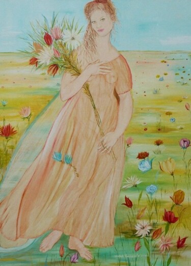 Painting titled "Leggerezza" by Diana Carnevale, Original Artwork