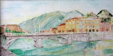 Pittura intitolato "Ponte di Napoli" da Diana Carnevale, Opera d'arte originale
