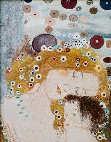 Pittura intitolato "Omaggio a G. Klimt…" da Diana Carnevale, Opera d'arte originale