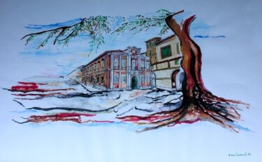 Painting titled ""Chiesa e Stato" le…" by Diana Carnevale, Original Artwork