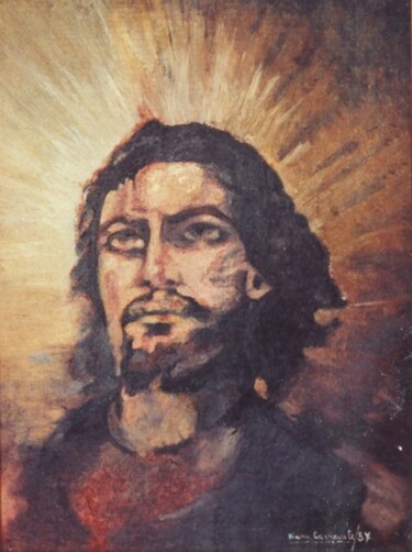 Painting titled "Cristo" by Diana Carnevale, Original Artwork