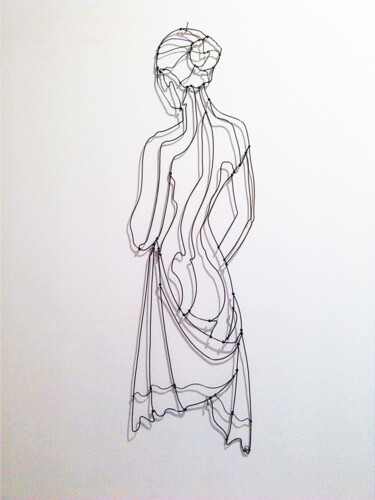 Sculpture titled "Sculpture femme nue…" by Diana Delaplace, Original Artwork, Wire