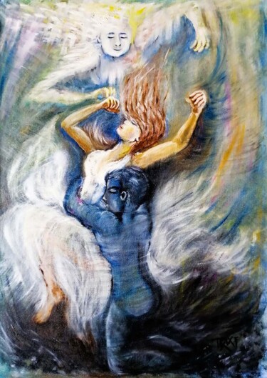 Картина под названием "Oil Painting Betwee…" - Diana Dimova - Traxi, Подлинное произведение искусства, Масло