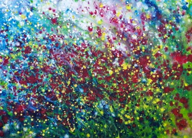 Painting titled "Whimsical Wildflowe…" by Diana Dimova - Traxi, Original Artwork, Acrylic